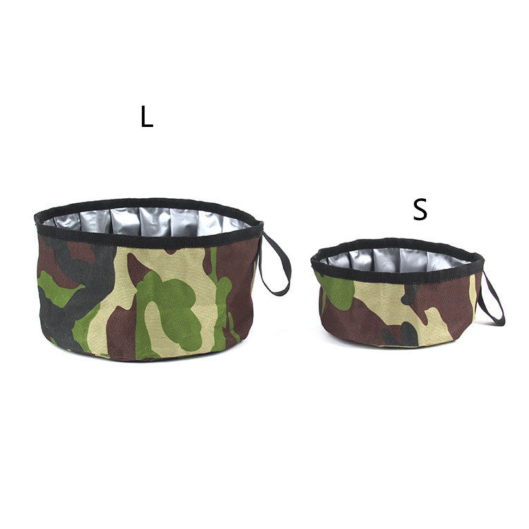Portable Folding Dog Food Bowl in Oxford Cloth