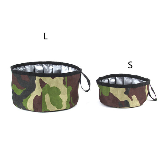 Portable Folding Dog Food Bowl in Oxford Cloth