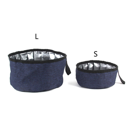 Portable Folding Dog Food Bowl in Oxford Cloth