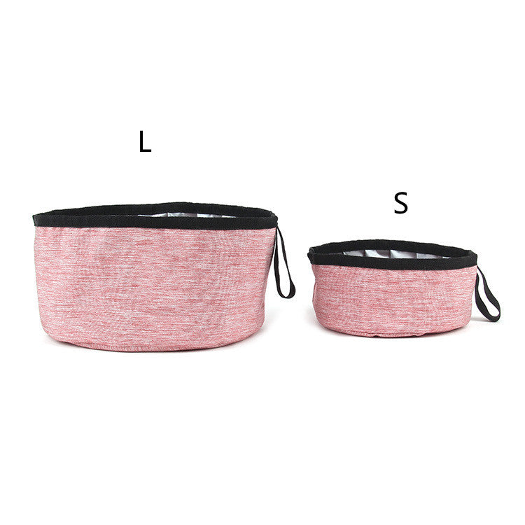 Portable Folding Dog Food Bowl in Oxford Cloth