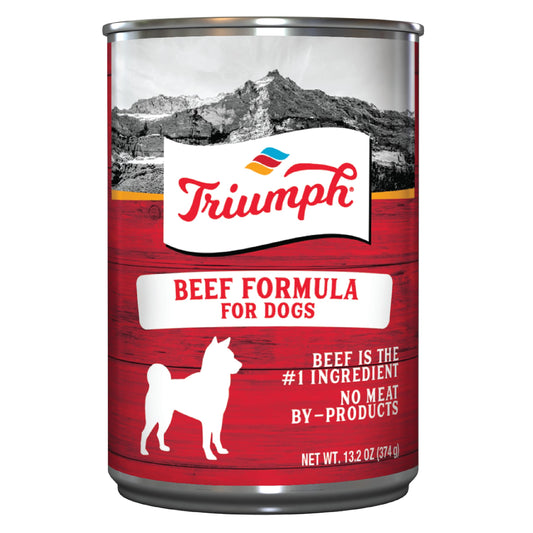 Triumph Beef Canned Dog Food Case Of 12 13.2 Oz.